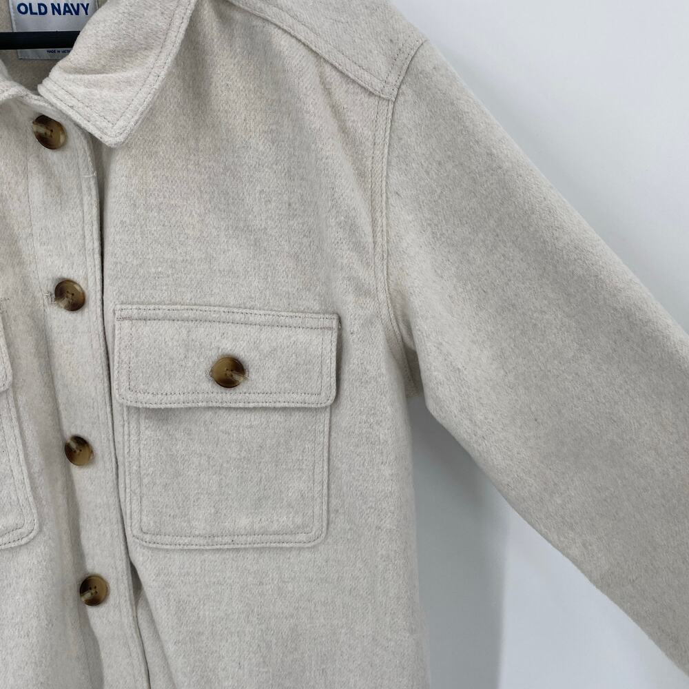 Off White Soft Brushed Shacket With Pockets Old N… - image 6